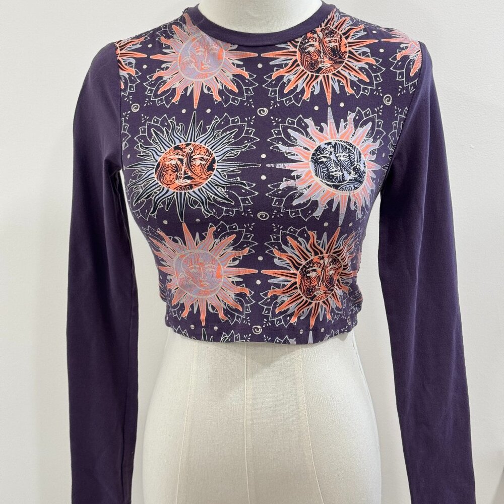 Reclaimed Vintage Purple Indie Pattern Shirt
